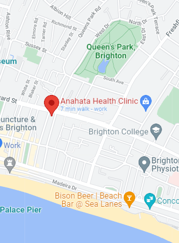 Map to Anahata Health Clinic, Brighton